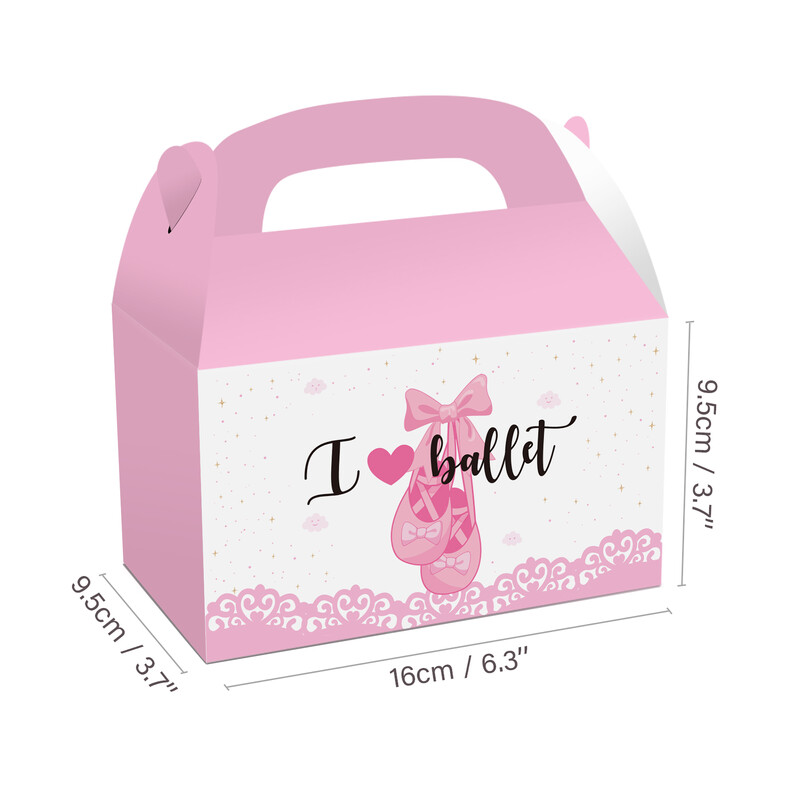 DD140 4 bucăți fete dulci balet dansatoare fete cutie de favoruri petrecere ziua de naștere ambalare bomboane pungă cadou Baby Shower decorațiuni pentru petrecere