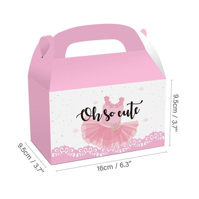 DD140 4 bucăți fete dulci balet dansatoare fete cutie de favoruri petrecere ziua de naștere ambalare bomboane pungă cadou Baby Shower decorațiuni pentru petrecere