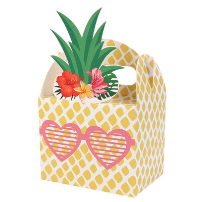 24 бр. Подаръчни кутии за бонбони Pineapple Favor за хавайско тропическо парти, парти с плодове за барбекю в Луау, консумативи за лятно плажно сватбено парти