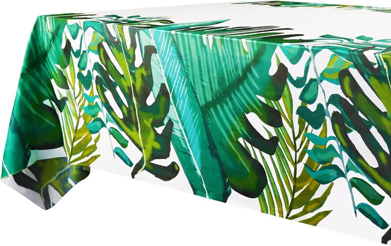 Decor pentru petrecere hawaiană, frunze de palmier, față de masă de unică folosință, acoperire de masă, provizii pentru plajă de vară tropicală, decor pentru petrecerea de naștere