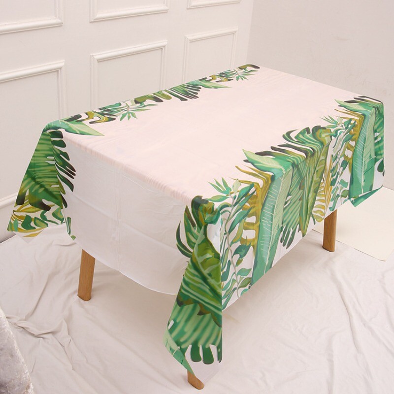 Decor pentru petrecere hawaiană, frunze de palmier, față de masă de unică folosință, acoperire de masă, provizii pentru plajă de vară tropicală, decor pentru petrecerea de naștere