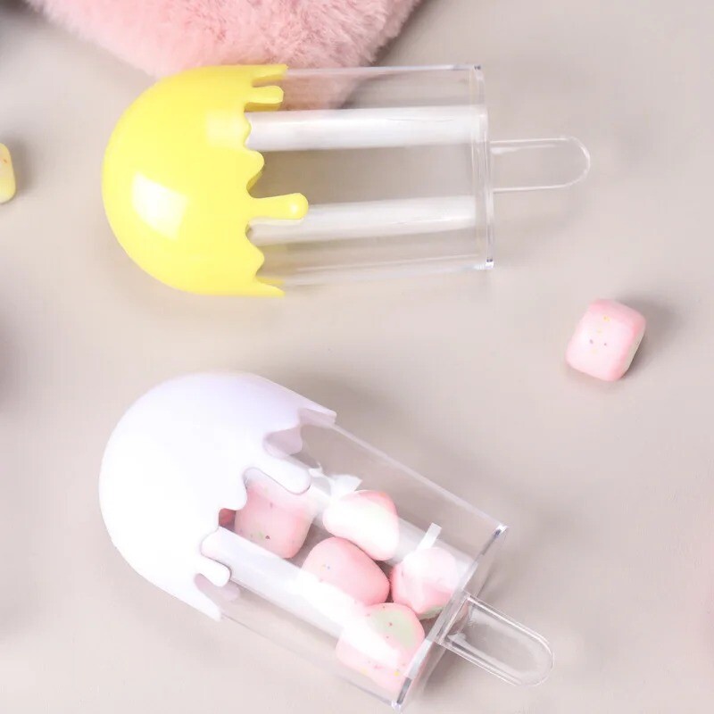 12 buc. Cutii creative drăguțe din plastic pentru înghețată cu bomboane pentru nuntă Baby Shower copii petrecere aniversare recipient bomboane cutie pentru dulciuri