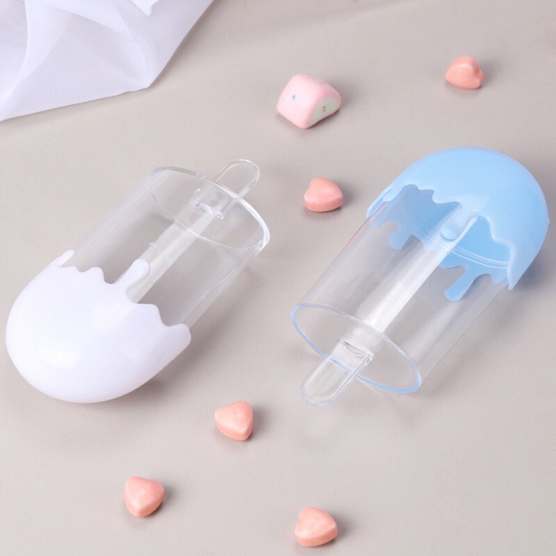 12 buc. Cutii creative drăguțe din plastic pentru înghețată cu bomboane pentru nuntă Baby Shower copii petrecere aniversare recipient bomboane cutie pentru dulciuri