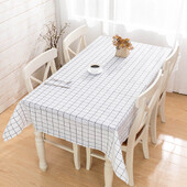 1 τμχ 137X90CM Ασπρόμαυρο PEVA Αδιάβροχο λαδόπανο τραπεζομάντιλο Τραπεζομάντιλο με καρό σχέδιο Κάλυμμα τραπεζιού για πάρτι για υπαίθριο πικνίκ