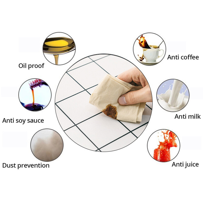 1 bucată 137X90CM PEVA alb și negru Față de masă rezistentă la ulei Față de masă cu model în carouri Husă de masă pentru petrecere Picnic în aer liber