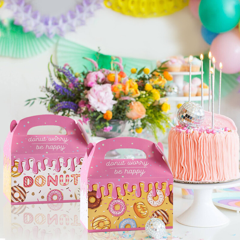 Cutii pentru bomboane cu gogoașă Cutii pentru decorațiuni pentru petrecerea de aniversare a gogoșilor Cutie pentru ambalaje pentru cadouri pentru copii