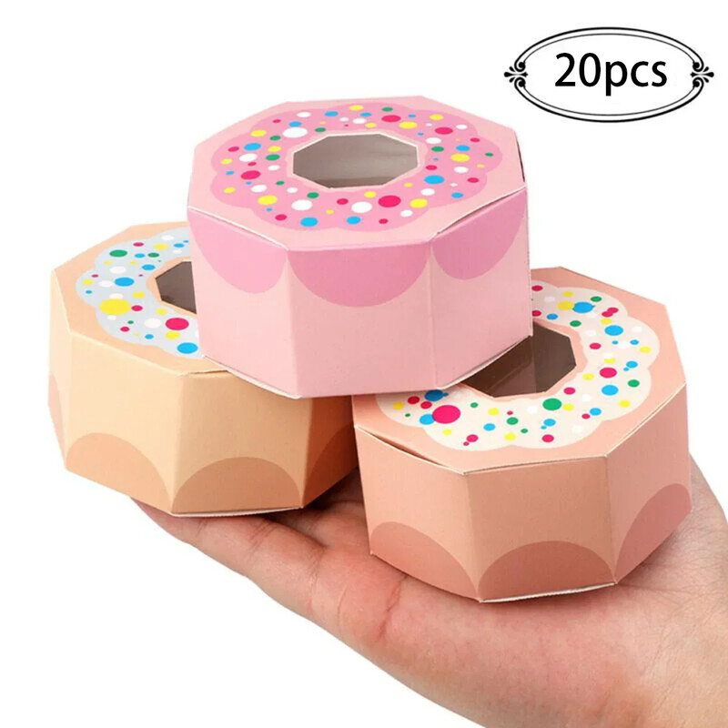 20x Cutii de bomboane pentru gogoși Cutii de ciocolată dulce cu tema pentru gogoși Cadou de nuntă Cutie de bomboane Favoruri pentru petrecerea de aniversare Bijuterii de Crăciun