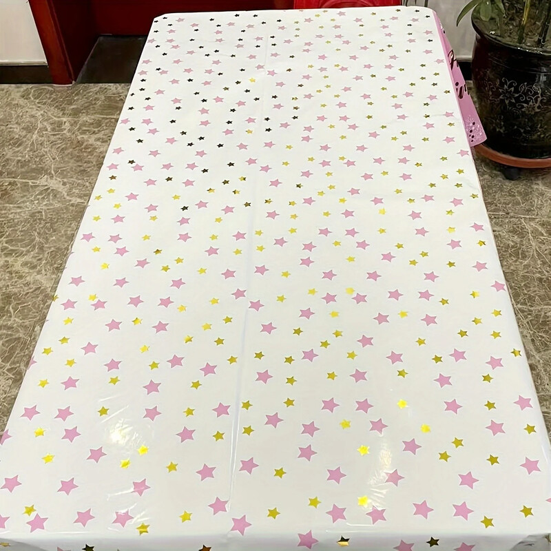 Față de masă de unică folosință, potrivită pentru adunări de petrecere, decor pentru petrecerea de ziua de naștere, rezistentă la ulei, rezistentă la apă