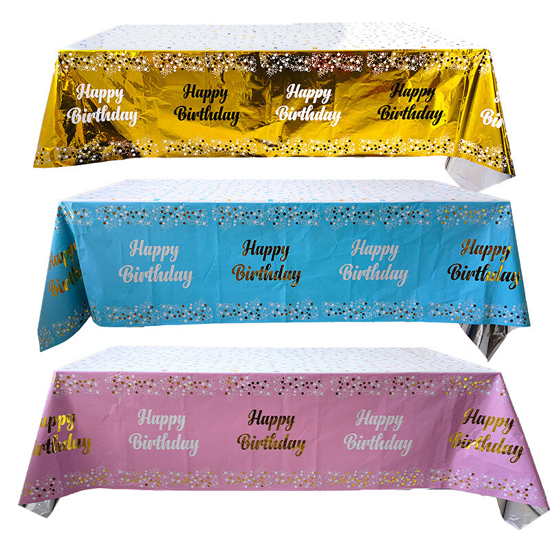 Față de masă de unică folosință, potrivită pentru adunări de petrecere, decor pentru petrecerea de ziua de naștere, rezistentă la ulei, rezistentă la apă