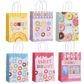 6 τμχ Χαρτί με θέμα Sweet Donuts Τσάντες συσκευασίας δώρου Donuts Shop Candy Cookie Τσάντα για Παιδιά Κοριτσάκι Γενέθλια Baby Shower Party Decor