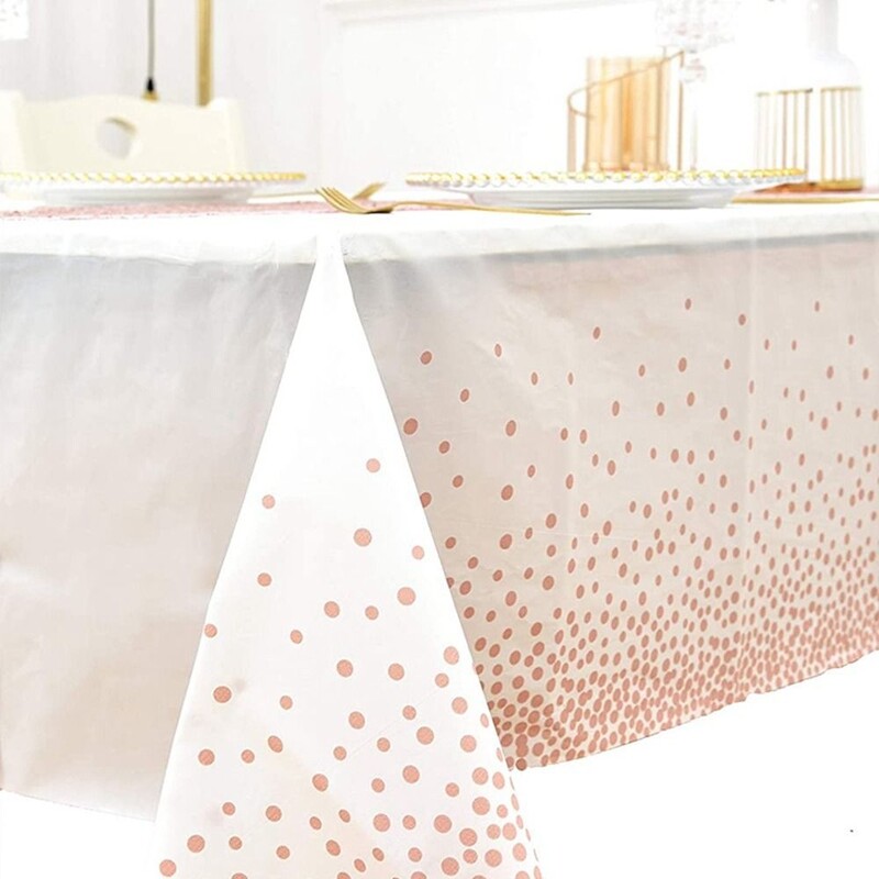 Față de masă cu model de puncte antice, impermeabilă, de unică folosință, pentru picnic, impermeabilă, dreptunghiulară, accesorii pentru petrecere.