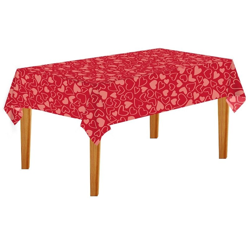 Față de masă pentru Ziua Îndrăgostiților Iubire Dulce Cuplu Decorat atmosferă Decorare nuntă Față de masă Roșie Dragoste Mantele impermeabile