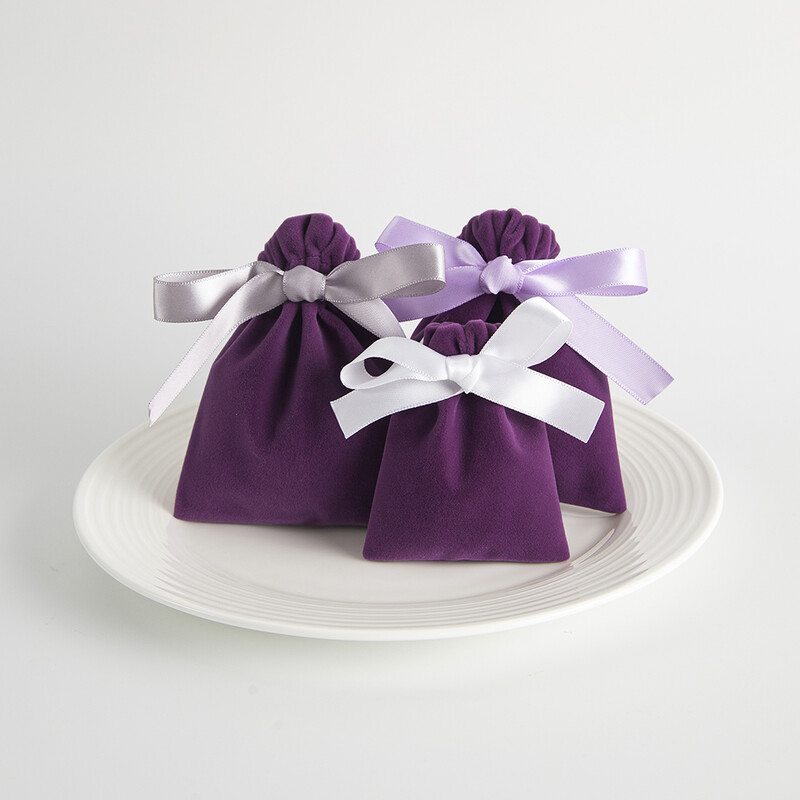 10 buc vrac mov noi bijuterii cadou bomboane ambalare saci de depozitare pentru nunta calatorie snur praf catifea panglica pungi