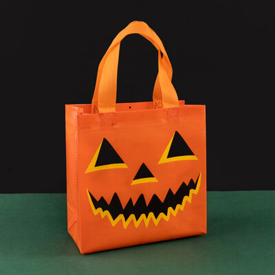 StoBag 12db Happy Halloween nem szőtt ajándék táska tote szövet Csomagolás gyerekeknek vízálló tároló tasak Trick or Treat Party Favor