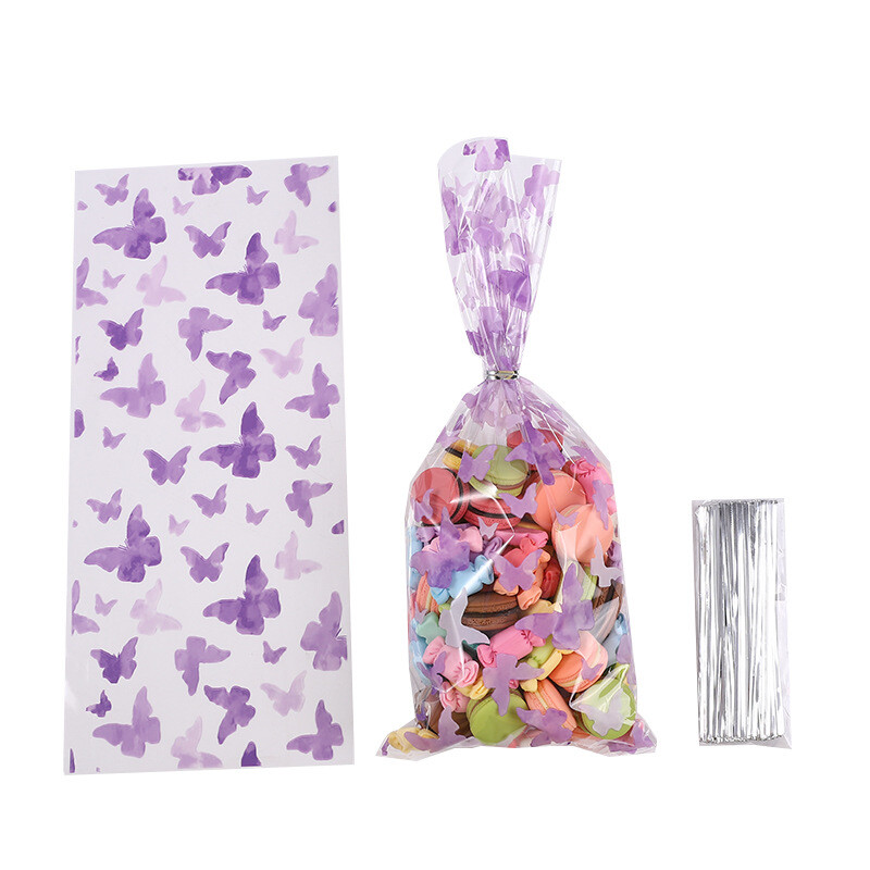 25/50/100 buc. Saci de bomboane fluture Saci de ambalare pentru cadou Decor petrecere de aniversare Geantă cadou pentru invitată Fată Rechizite pentru ziua de naștere Baby Shower