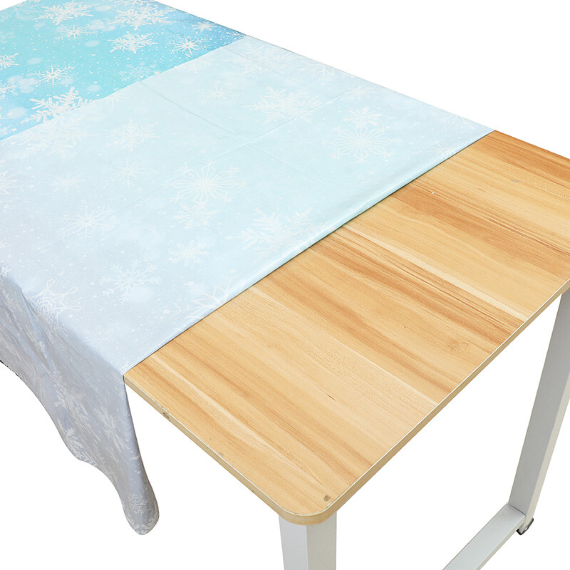 Față de masă de unică folosință de Crăciun imprimare cu fulgi de nea de gheață Aby Shower Decorare tort pentru petrecere de nuntă Navidad Noel Notal Anul Nou 2025