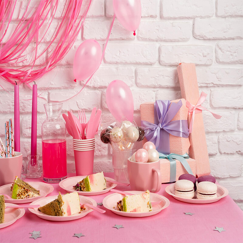 Față de masă de unică folosință ecologică, din plastic subțire, pentru petrecere, pentru nuntă, set de față de masă pentru catering