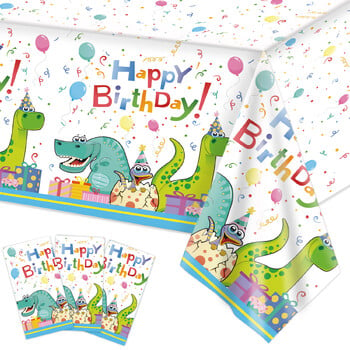 Τραπεζομάντιλο Dinosaur Plastic Party Dinosaur Birthday Dinosaur κάλυμμα τραπεζιού Διακοσμήσεις τραπεζιού δεινοσαύρων μιας χρήσης για παιδάκι αγόρι γενεθλίων