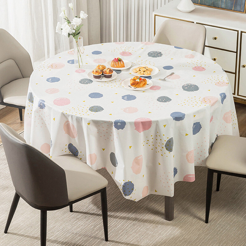 1 gab vienkrāsains mājas kāzu dzimšanas dienas svinību dekors, vienreiz lietojams galdauts apaļš galdauts galda pārklājs
