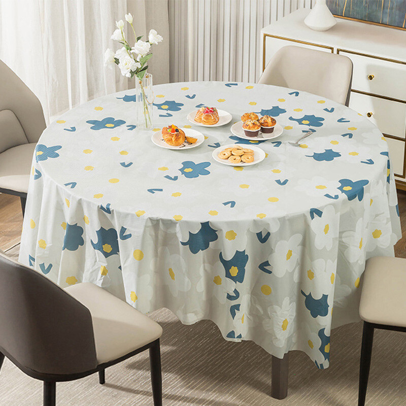 1 gab vienkrāsains mājas kāzu dzimšanas dienas svinību dekors, vienreiz lietojams galdauts apaļš galdauts galda pārklājs