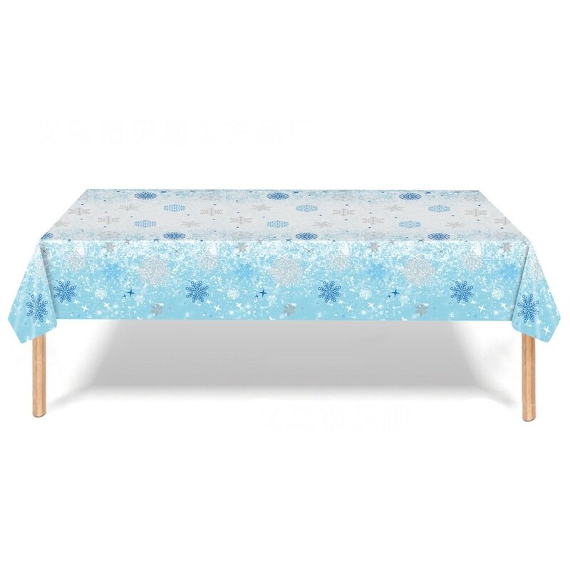 1gab Ziemassvētku plastmasas galdauta kartona kastīte Ziemassvētku vecīša/sniegavīra vienreizējās lietošanas galda pārsegs Ziemassvētku ballīšu galda dekorēšanai mājas piederumi