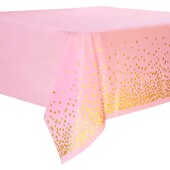 PE terítő Eldobható arany asztalterítő téglalap alakú asztalhoz (137,2 X 274,3 cm) Party dekoráció Születésnapi karácsonyi esküvő