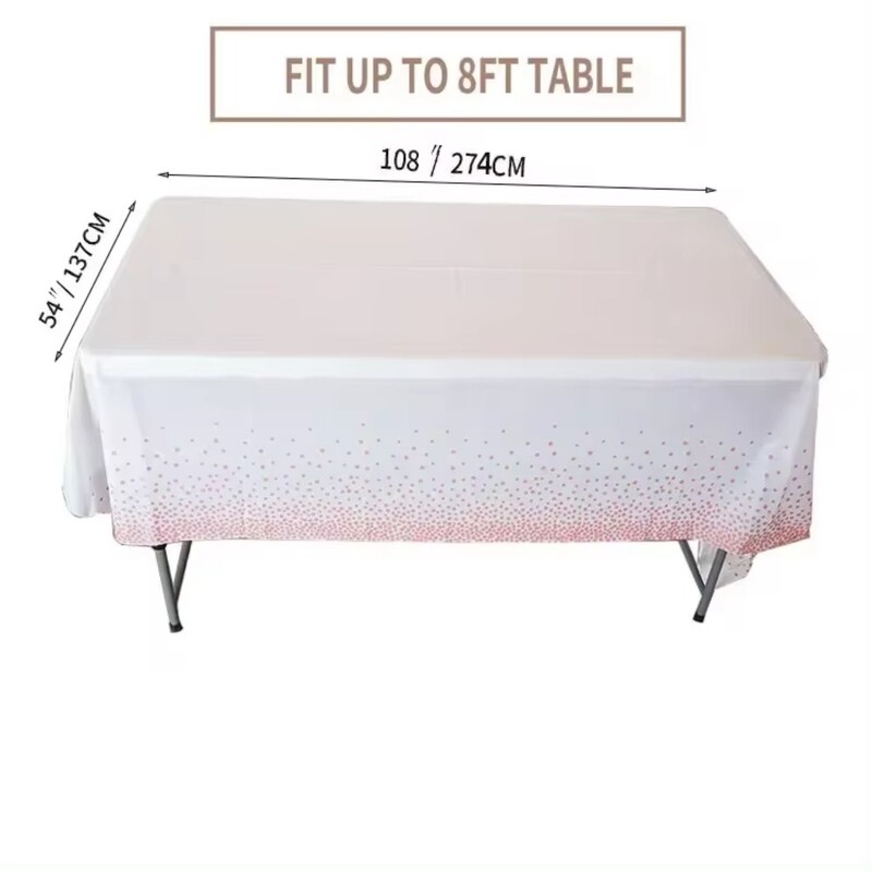 Față de masă PE Față de masă aurie de unică folosință pentru masă dreptunghiulară (137,2 X 274,3 cm) Decor pentru petreceri Aniversare Crăciun Nuntă