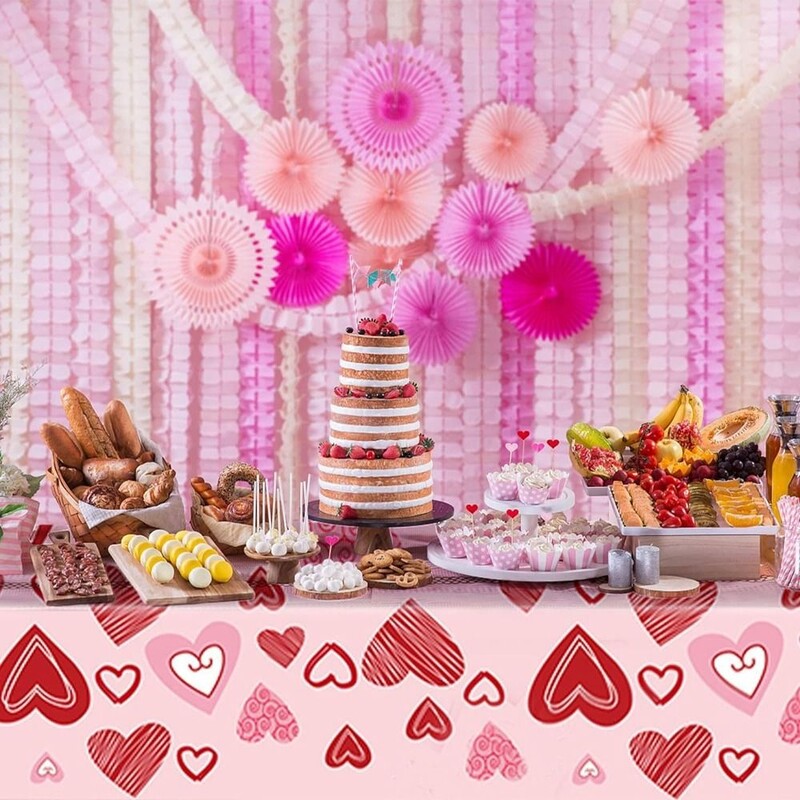 Față de masă pentru Ziua Îndrăgostiților Iubire Dulce Cuplu Decorat atmosferă Decorare nuntă Față de masă Roșie Dragoste Mantele impermeabile