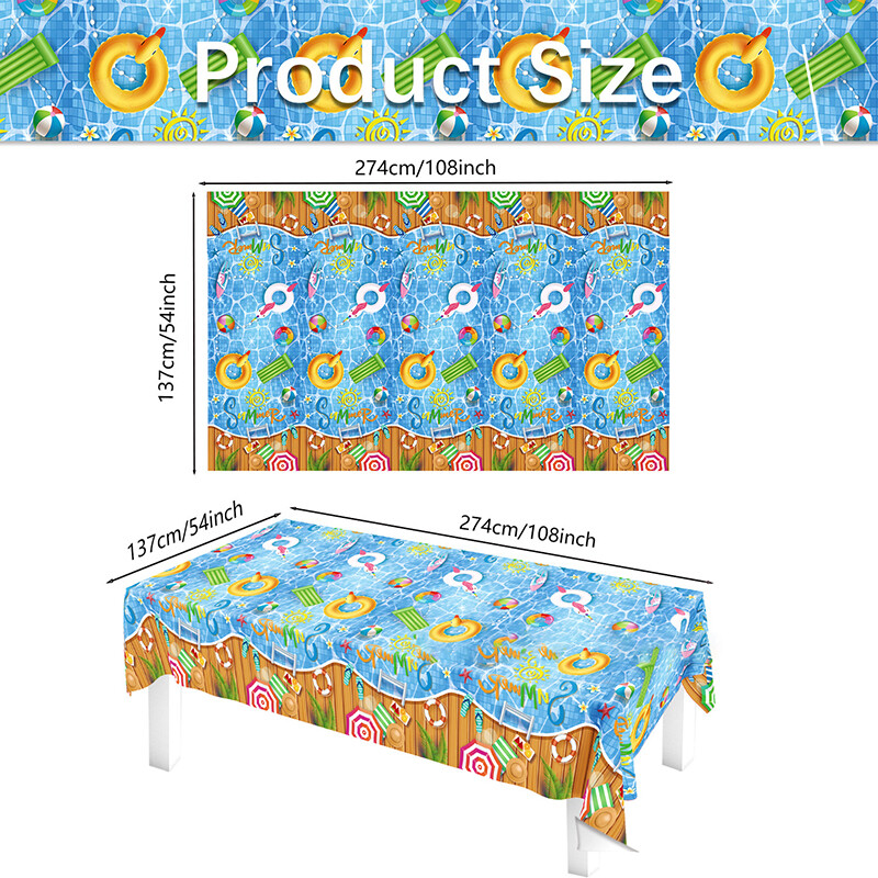 Înghețată de vară Veselă de masă Față de masă Înghețată de ciocolată Acoperire de masă PE de unică folosință Decor dulce de vară pentru petrecere