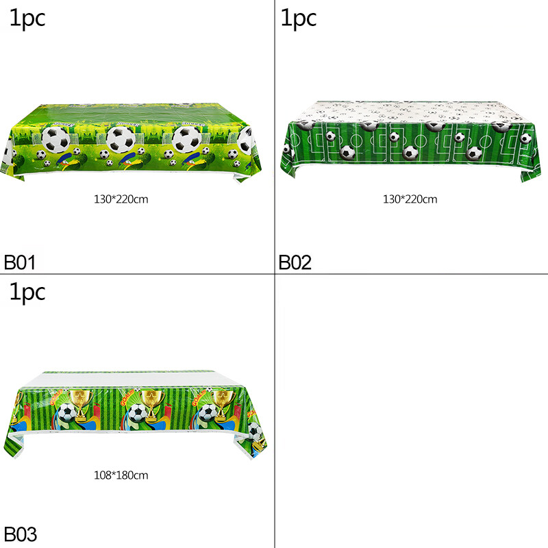 1 bucată fețe de masă cu tema fotbalului, decorațiuni pentru petrecerea de aniversare, fotbal dreptunghiular, husă de masă din plastic, perfectă pentru provizii pentru ziua jocului