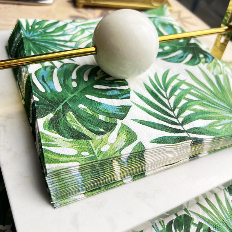 20gab Izsmalcinātas drukas salvetes Papīrs Svaigi Ēdamgaldi Papīra Salvete Kāzu ballīte Serviette De Table Mariage auduma salvete