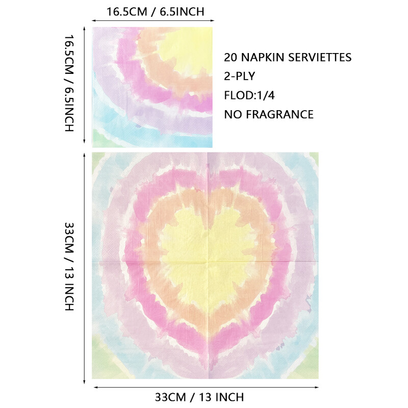 20 buc/pac Șervețele de hârtie colorate cu inimă de piersică pentru ziua de naștere, petrecere de nuntă, pentru setare de masă, hârtie pentru cafenea, cârpă pentru gură, hârtie pentru șervețel