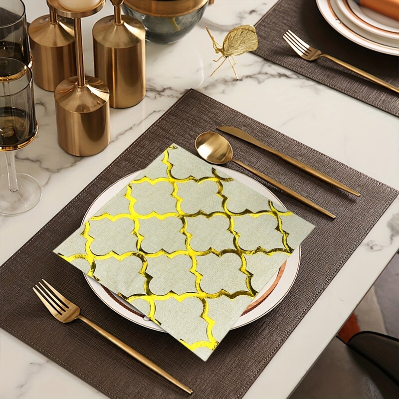 20 buc/sac Șervețele ușoare de lux cu proces de ștanțare la cald, fără parfum șervețel de hârtie pentru masa de petrecere, hârtie pentru cafenea, cârpă pentru gură