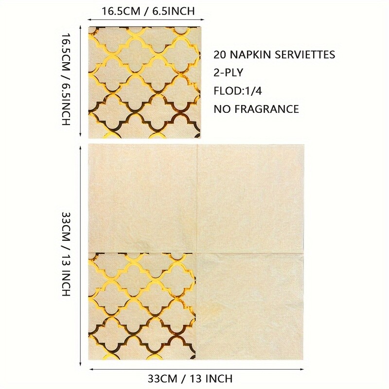 20 buc/sac Șervețele ușoare de lux cu proces de ștanțare la cald, fără parfum șervețel de hârtie pentru masa de petrecere, hârtie pentru cafenea, cârpă pentru gură