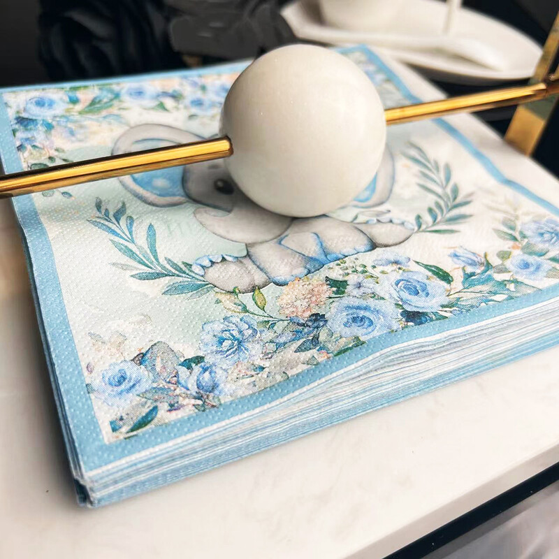 20 buc/lot șervețele cu elefant drăguț șervețele de hârtie imprimate cu desene animate, pentru petrecerea de nuntă, covorașe pentru masă de cafea, șervețel pentru decoupage din stofă