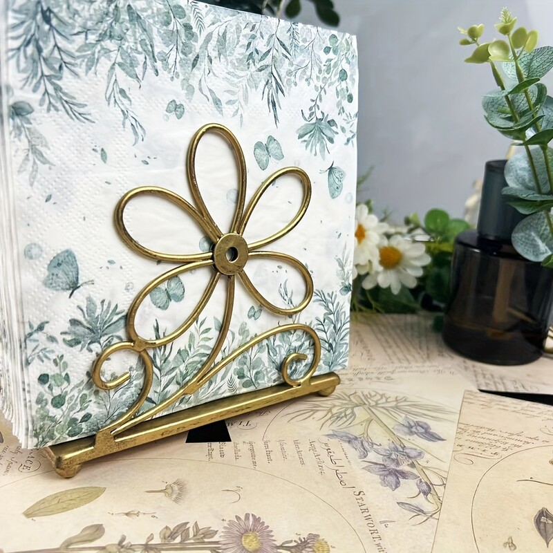 Apdrukātas bezgaršīgas drošās salvetes papīrs zaļš svaigs galda paklāji audu mājsaimniecības noformējums ballītes dekorēšanai 2 slāņu papīra salvetes