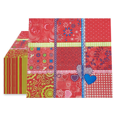 20 τεμ/συσκευασία 33x33cm καρό λουλούδι με στάμπα χαρτοπετσέτας μιας χρήσης Χαρτί Διακοσμητικό τραπεζοπετσέτα για δείπνο γάμου