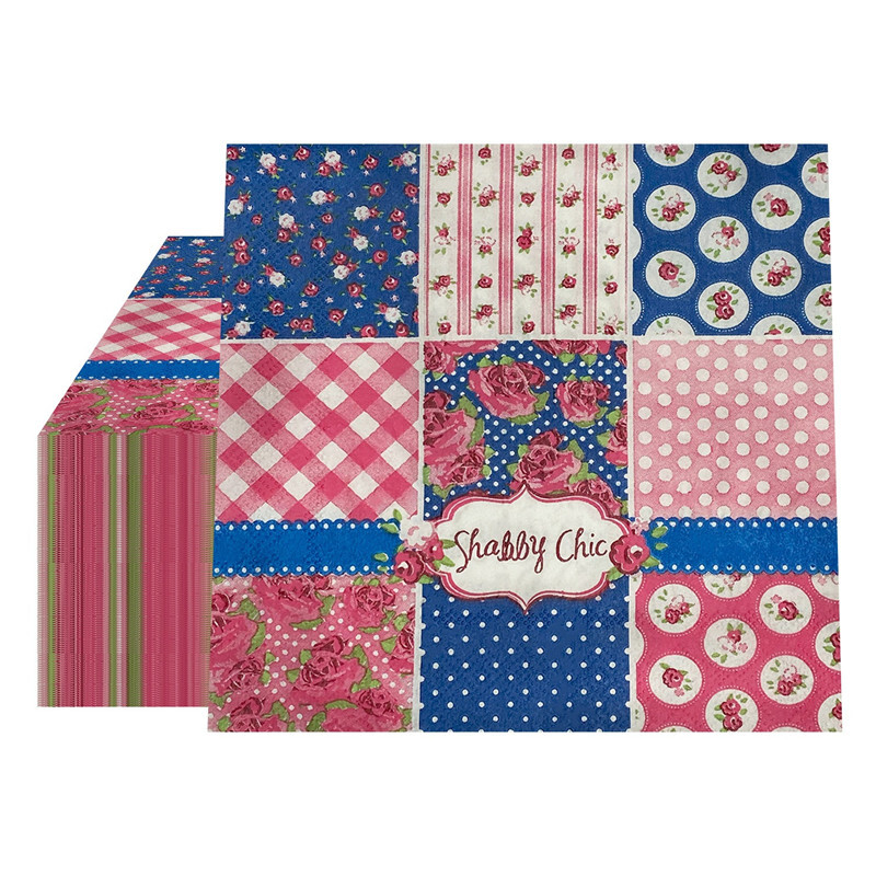 20 buc./pachet 33x33cm carouri cu flori imprimate de unică folosință șervețel de hârtie pentru petrecere de nuntă șervețel decorativ pentru cină