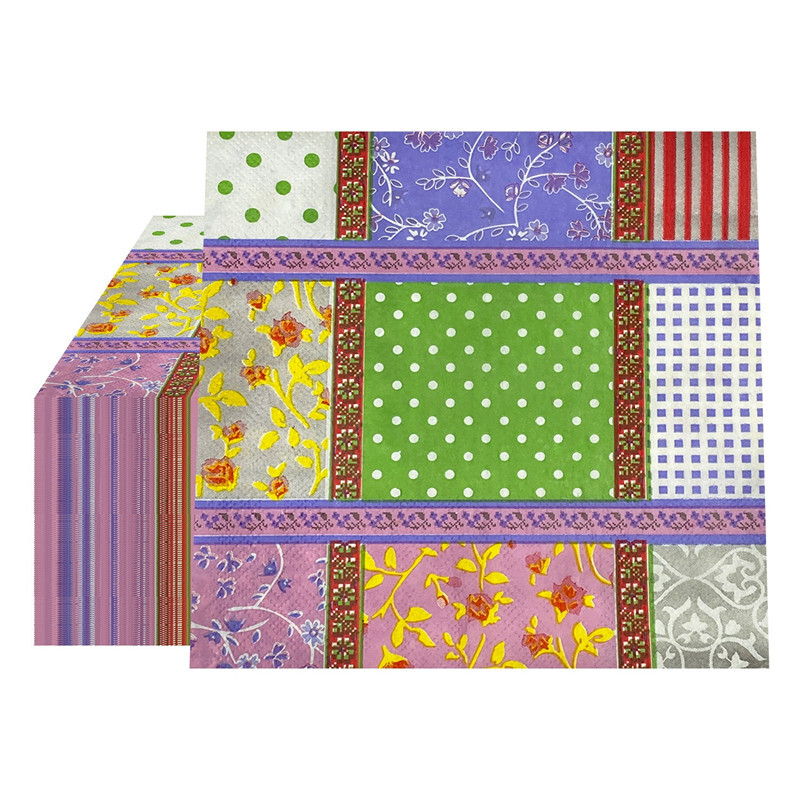 20 buc./pachet 33x33cm carouri cu flori imprimate de unică folosință șervețel de hârtie pentru petrecere de nuntă șervețel decorativ pentru cină