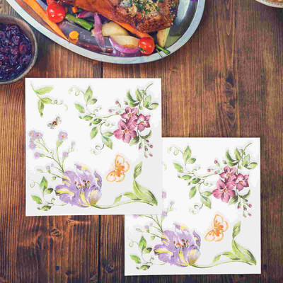 40 vnt Novelty servetėlės 20 lapų / pak.) Dekoratyviniai popieriniai rankšluosčiai vonios kambariui dekoruoti vakarėliui raštuoti