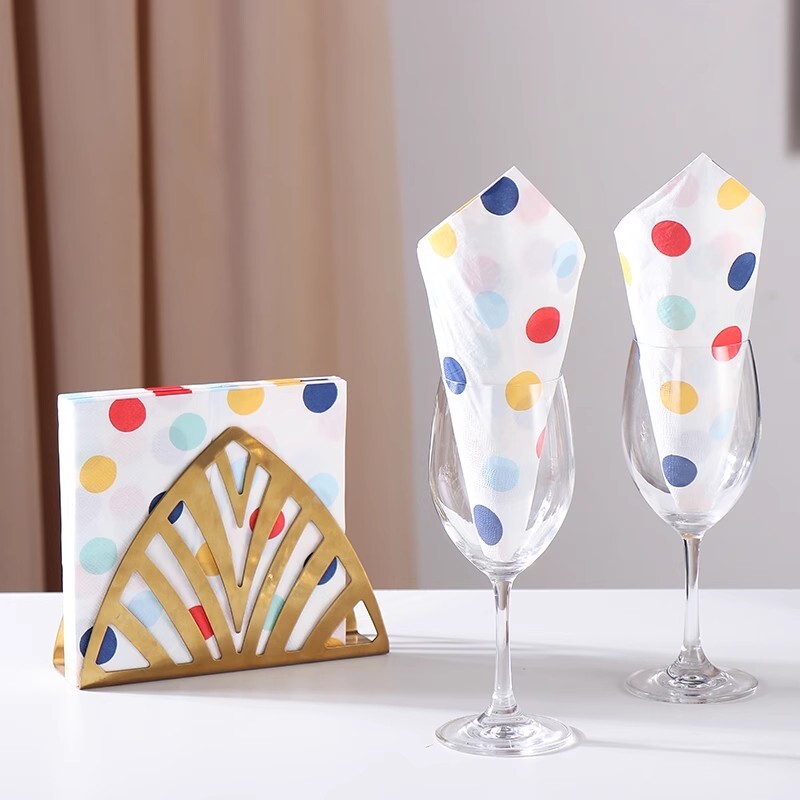 20/60 vnt. spalvotų taškelių spausdintos popierinės servetėlės, 2 sluoksnių vienkartinės servetėlės, skirtos Baby Shower Gimtadienio vakarėliui-stalo dekoro servetėlės