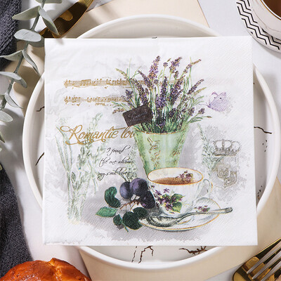 1 tk lehed värvilised trükitud salvrätik paberrätik Lääne restorani pagariäris kasutatavad näorätikud