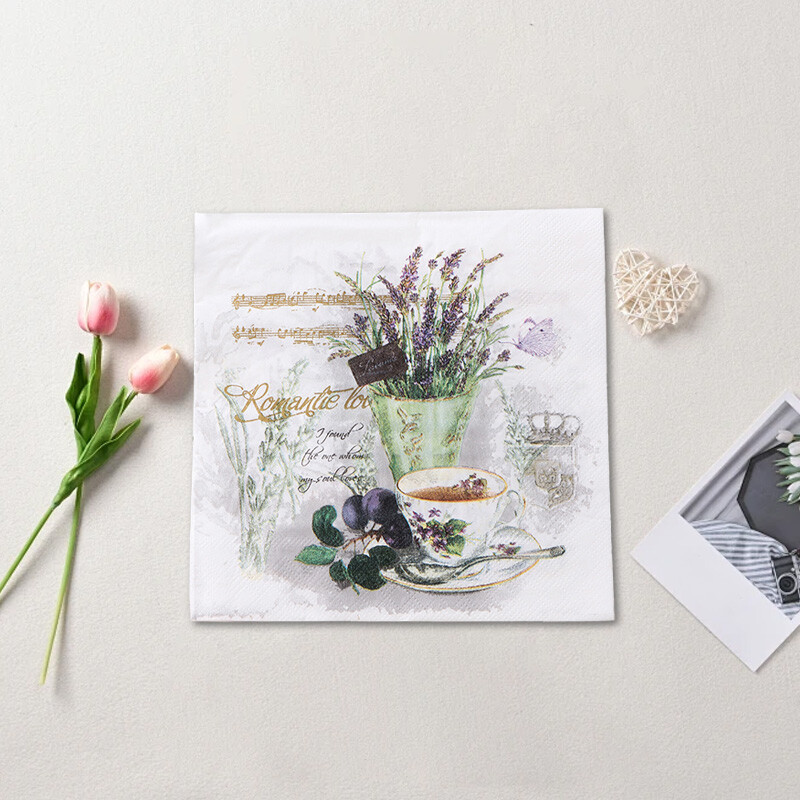 1 tk lehed värvilised trükitud salvrätik paberrätik Lääne restorani pagariäris kasutatavad näorätikud