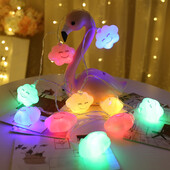 10LED Νεωτερισμός Cloud String Lights 1,5M Fairy Lamp Led Light Γιρλάντα για Παιδιά Υπνοδωμάτιο Διακόσμηση σπιτιού Μπαταρία Τροφοδοσία 3 Χρώμα