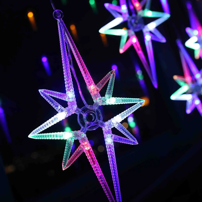 3 metru ES spraudnis Led Fairy Polaris gaismas vītne 12 mēness/zvaigznes lampas gaismas virknes aizkaru logu dekorācijas mājas dārzam