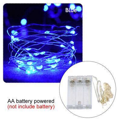 10M 5M 3M 2M Χάλκινο σύρμα LED Tinsel Garland με μπαταρία Fairy LED String Lights για Χριστουγεννιάτικη διακόσμηση γάμου