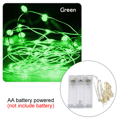 10M 5M 3M 2M Χάλκινο σύρμα LED Tinsel Garland με μπαταρία Fairy LED String Lights για Χριστουγεννιάτικη διακόσμηση γάμου