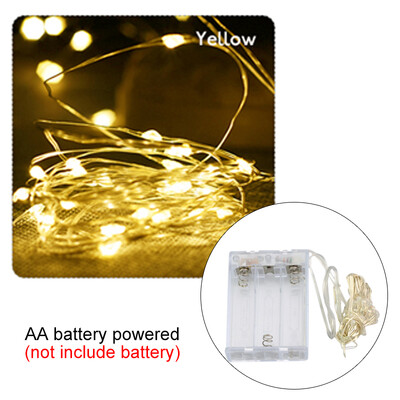 10M 5M 3M 2M Χάλκινο σύρμα LED Tinsel Garland με μπαταρία Fairy LED String Lights για Χριστουγεννιάτικη διακόσμηση γάμου