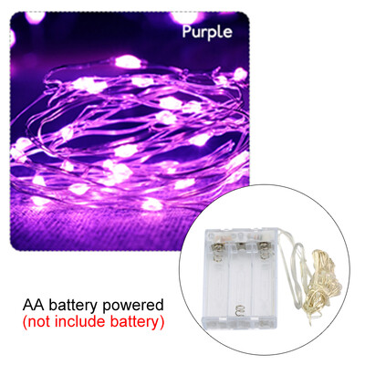 10M 5M 3M 2M Χάλκινο σύρμα LED Tinsel Garland με μπαταρία Fairy LED String Lights για Χριστουγεννιάτικη διακόσμηση γάμου
