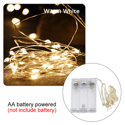 10M 5M 3M 2M Χάλκινο σύρμα LED Tinsel Garland με μπαταρία Fairy LED String Lights για Χριστουγεννιάτικη διακόσμηση γάμου